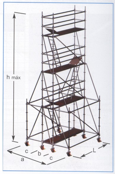 andamio con ruedas homologado