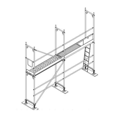 colocación de la plataforma de escalera